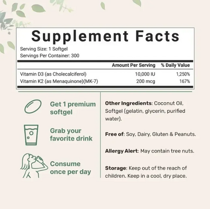 D3 + K2 (MK7) with Coconut Oil